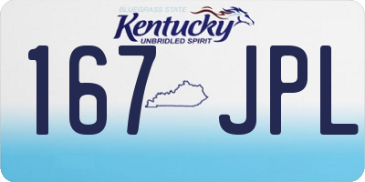 KY license plate 167JPL