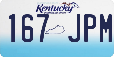 KY license plate 167JPM