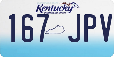 KY license plate 167JPV
