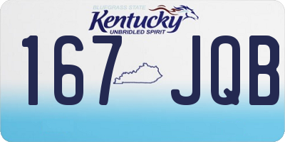 KY license plate 167JQB