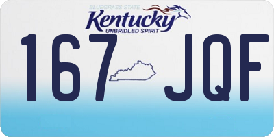 KY license plate 167JQF