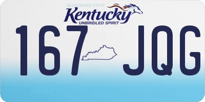KY license plate 167JQG