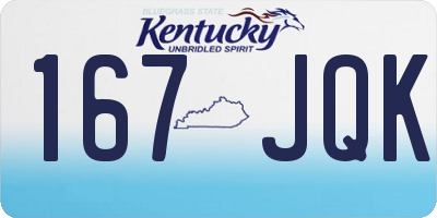 KY license plate 167JQK