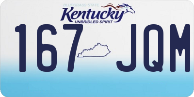 KY license plate 167JQM
