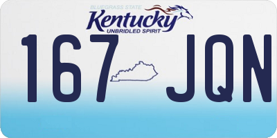 KY license plate 167JQN
