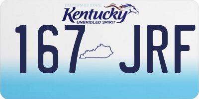 KY license plate 167JRF