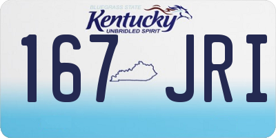 KY license plate 167JRI