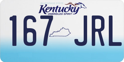 KY license plate 167JRL
