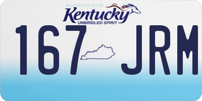 KY license plate 167JRM