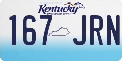 KY license plate 167JRN