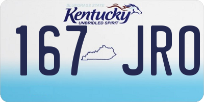 KY license plate 167JRO