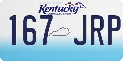 KY license plate 167JRP