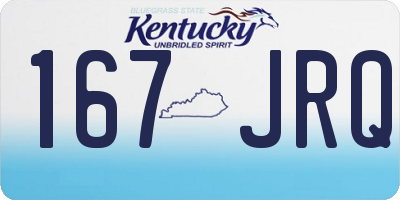 KY license plate 167JRQ