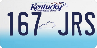 KY license plate 167JRS