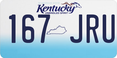 KY license plate 167JRU