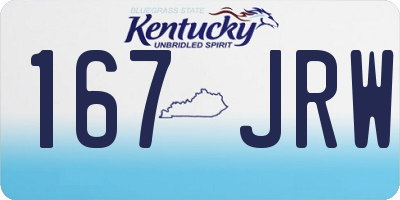 KY license plate 167JRW