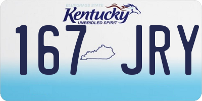 KY license plate 167JRY