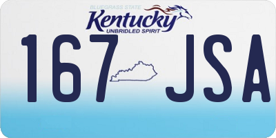 KY license plate 167JSA