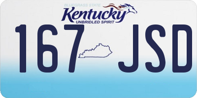 KY license plate 167JSD