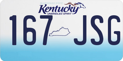 KY license plate 167JSG