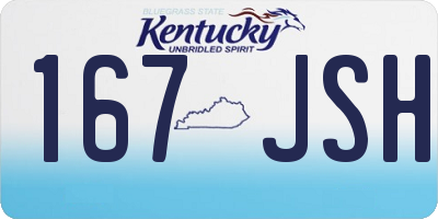 KY license plate 167JSH