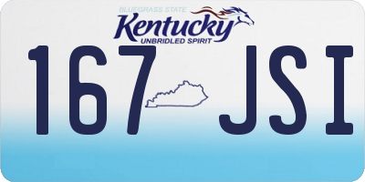 KY license plate 167JSI