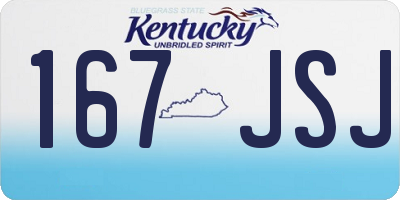 KY license plate 167JSJ