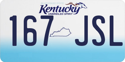 KY license plate 167JSL