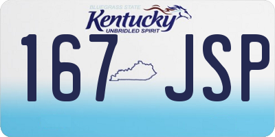 KY license plate 167JSP