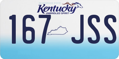 KY license plate 167JSS