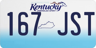 KY license plate 167JST