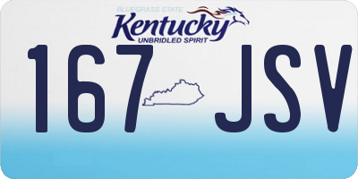KY license plate 167JSV