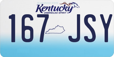 KY license plate 167JSY