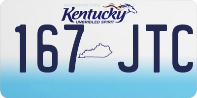 KY license plate 167JTC