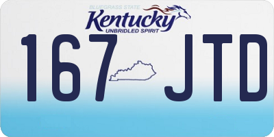 KY license plate 167JTD