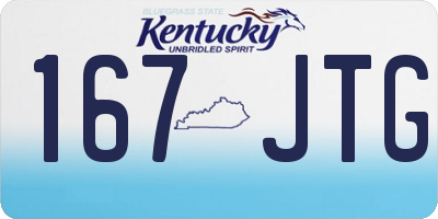 KY license plate 167JTG