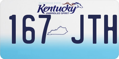 KY license plate 167JTH
