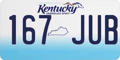 KY license plate 167JUB