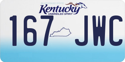KY license plate 167JWC