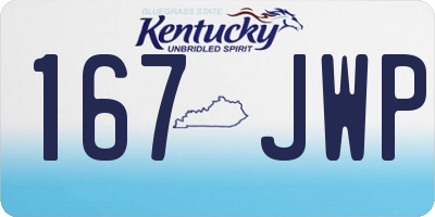 KY license plate 167JWP