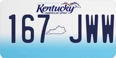 KY license plate 167JWW