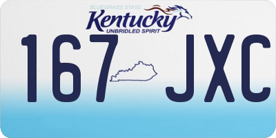 KY license plate 167JXC