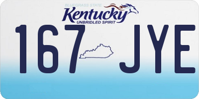 KY license plate 167JYE