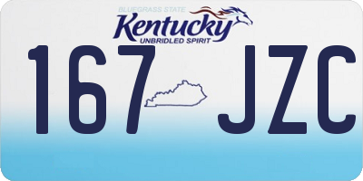 KY license plate 167JZC