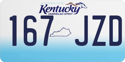 KY license plate 167JZD