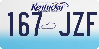 KY license plate 167JZF