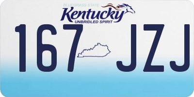 KY license plate 167JZJ