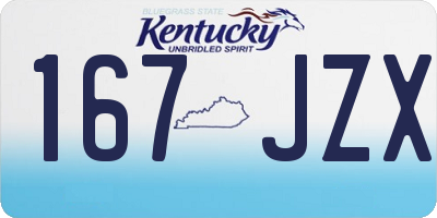 KY license plate 167JZX