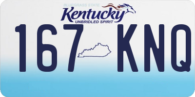 KY license plate 167KNQ