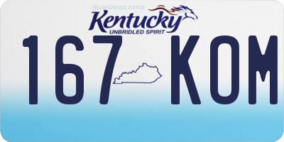 KY license plate 167KOM